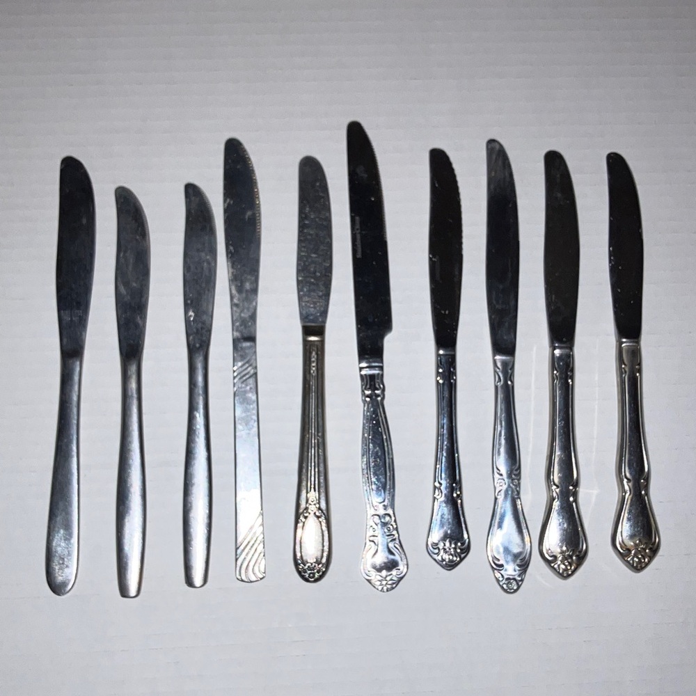 10 Variety Stainless‎ Steel Butter Knives Set